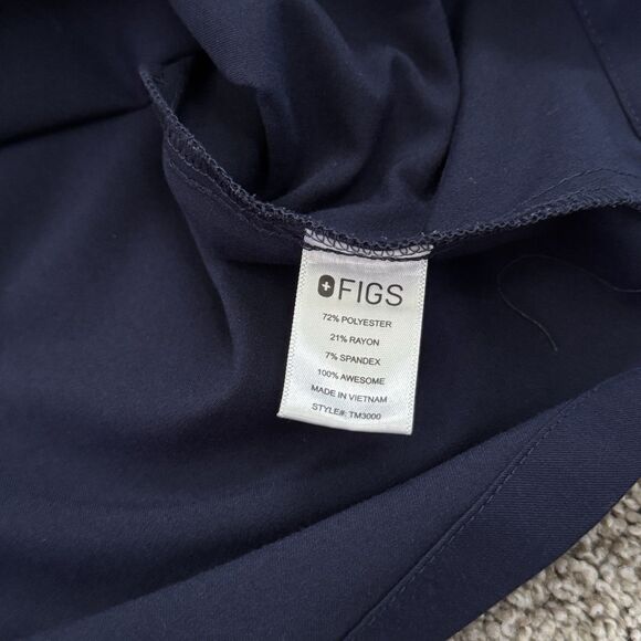 FIGS Chisec Three-Pocket Scrub Top TM3000 Navy Blue Men’s Size XXL 2XL - Picture 3 of 8